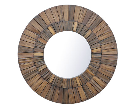 Best Selling Product Round Wooden Mirror 70cm Hotel Mirror